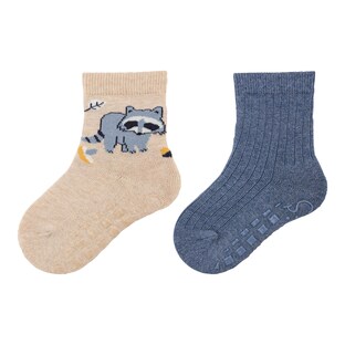 2er-Pack ABS-Socken Waschbär