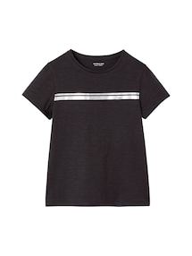 Mädchen Sport-T-Shirt mit Glanzstreifen BASIC
