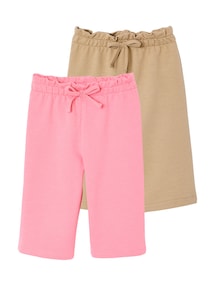 2er-Pack weite Baby Hosen Mädchen, Dehnbund BASIC
