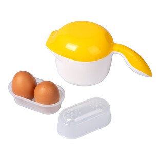 Micro Onde Cuiseur à Oeufs Egg Boiler Cooker Microwave Rapide Cuit-œuf 4  oeufs pour Cuisson au Micro-Ondes de cuiseur 