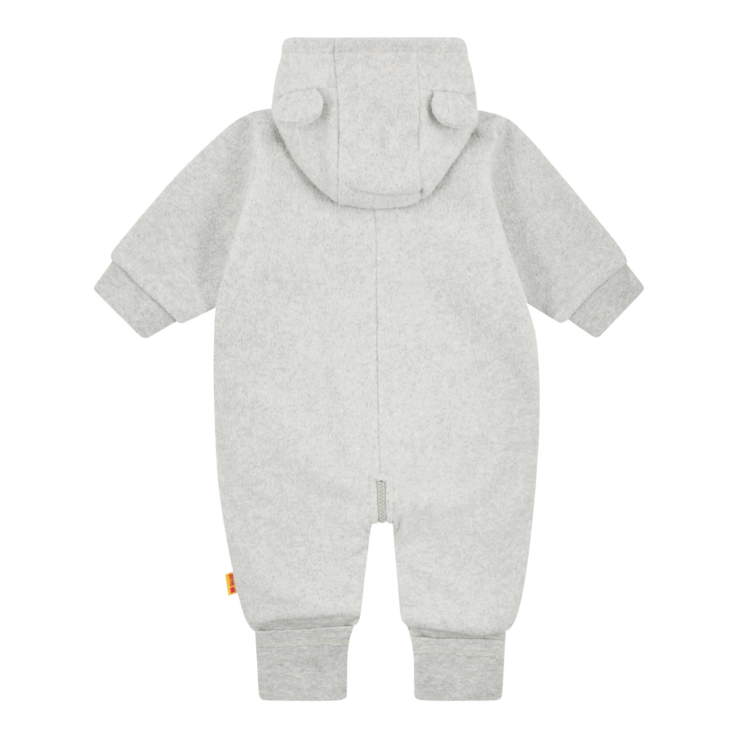 Steiff Fleece-Overall Kapuze mit Ohren und Klappfuß