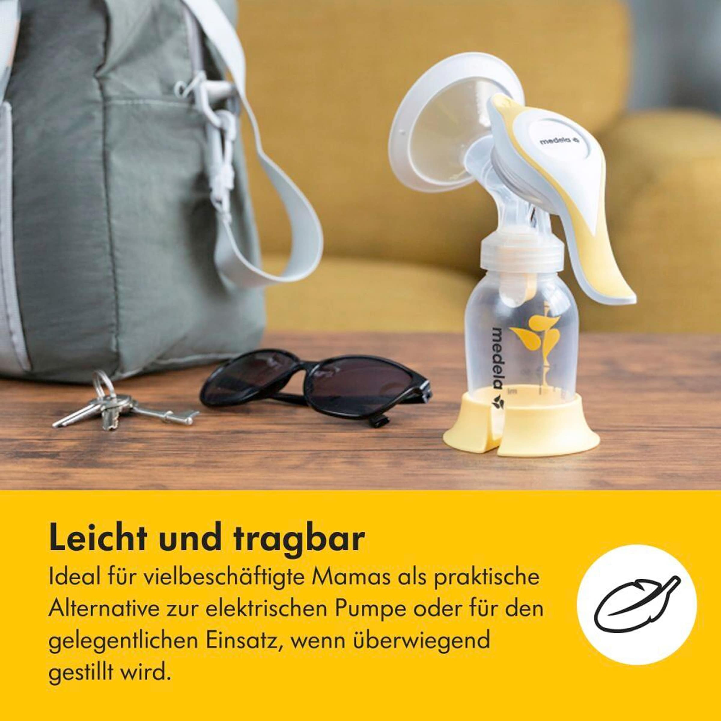 3tlg. Handmilchpumpe Harmony Essentials