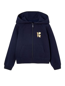 Mädchen Kapuzensweatjacke für Sport und Freizeit mit Recycling-Polyester