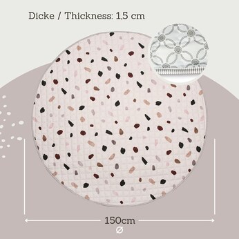 Krabbeldecke XXL gesteppt 150 cm