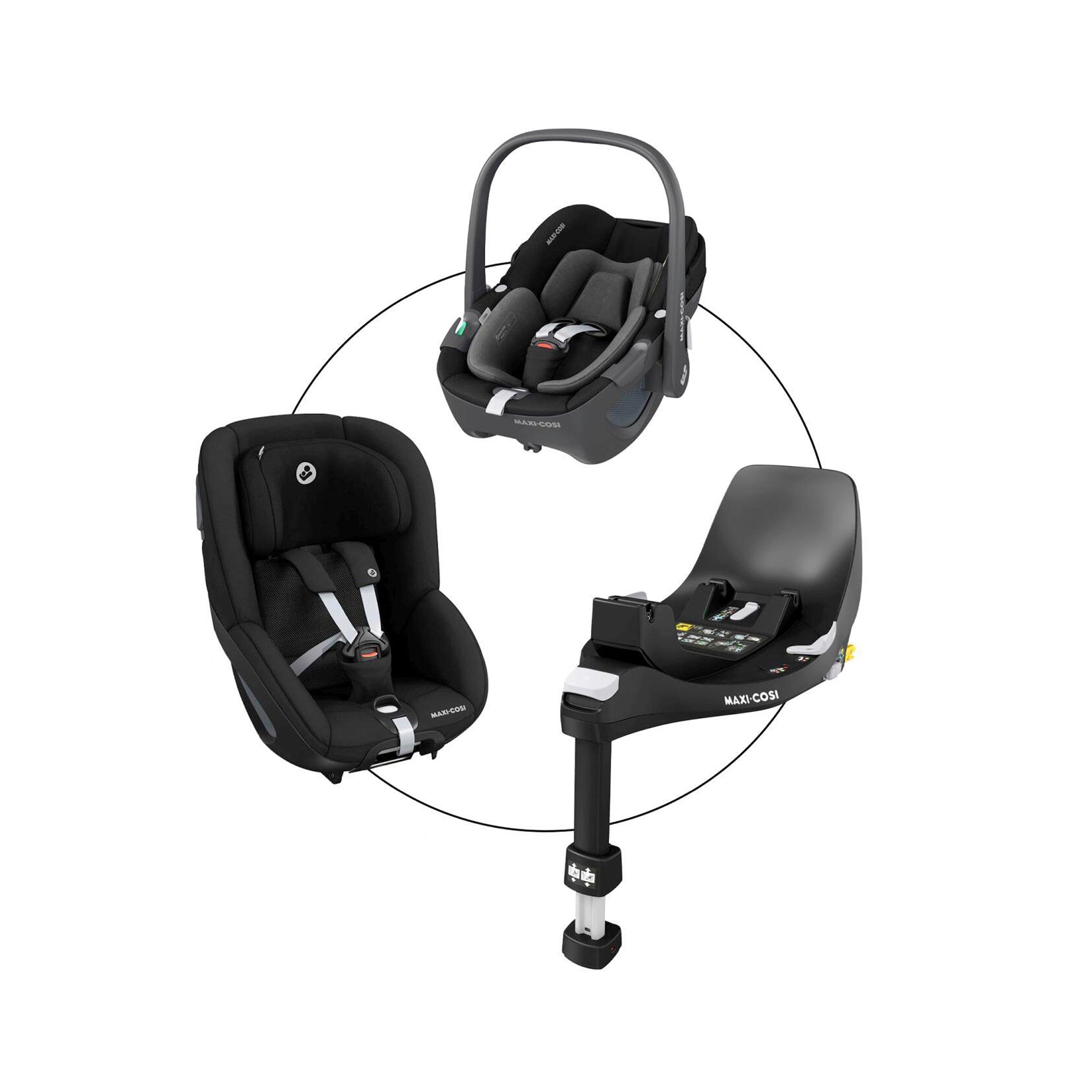 Maxi-Cosi Babyschale Pebble 360 inkl. Kindersitz Pearl 360 und Isofix-Basis FamilyFix 360