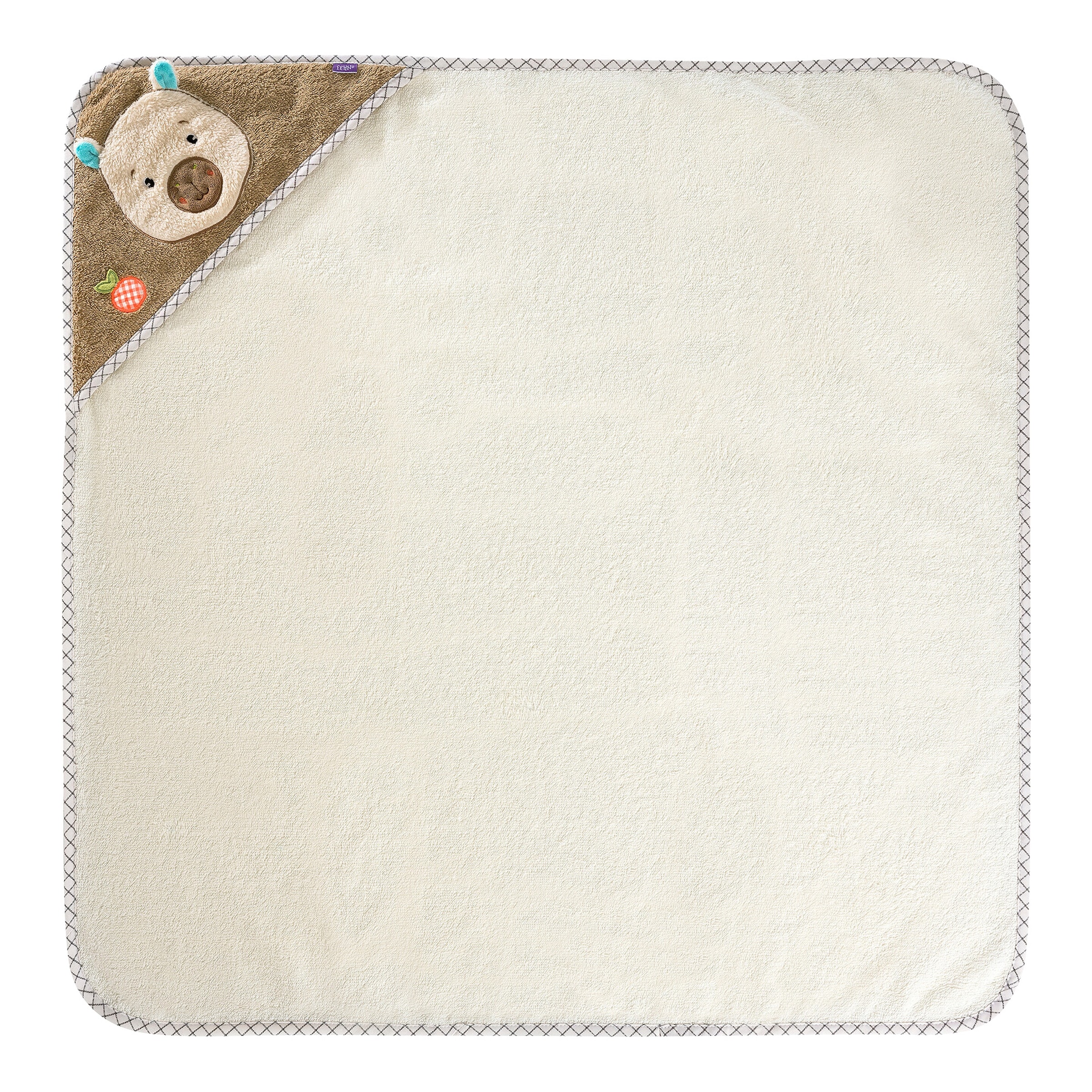 Fehn Kapuzenbadetuch Capybara Clara 80x80cm beige