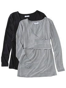 2er-Pack Shirts für Schwangerschaft und Stillzeit FIONA