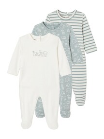 3er-Pack Baby Strampler BASIC, Interlock-Jersey