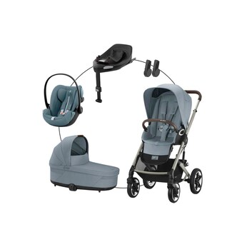Kombikinderwagen Talos S Lux Travel-Set inkl. Babyschale Cloud G i-Size und Isofix-Basis Base G