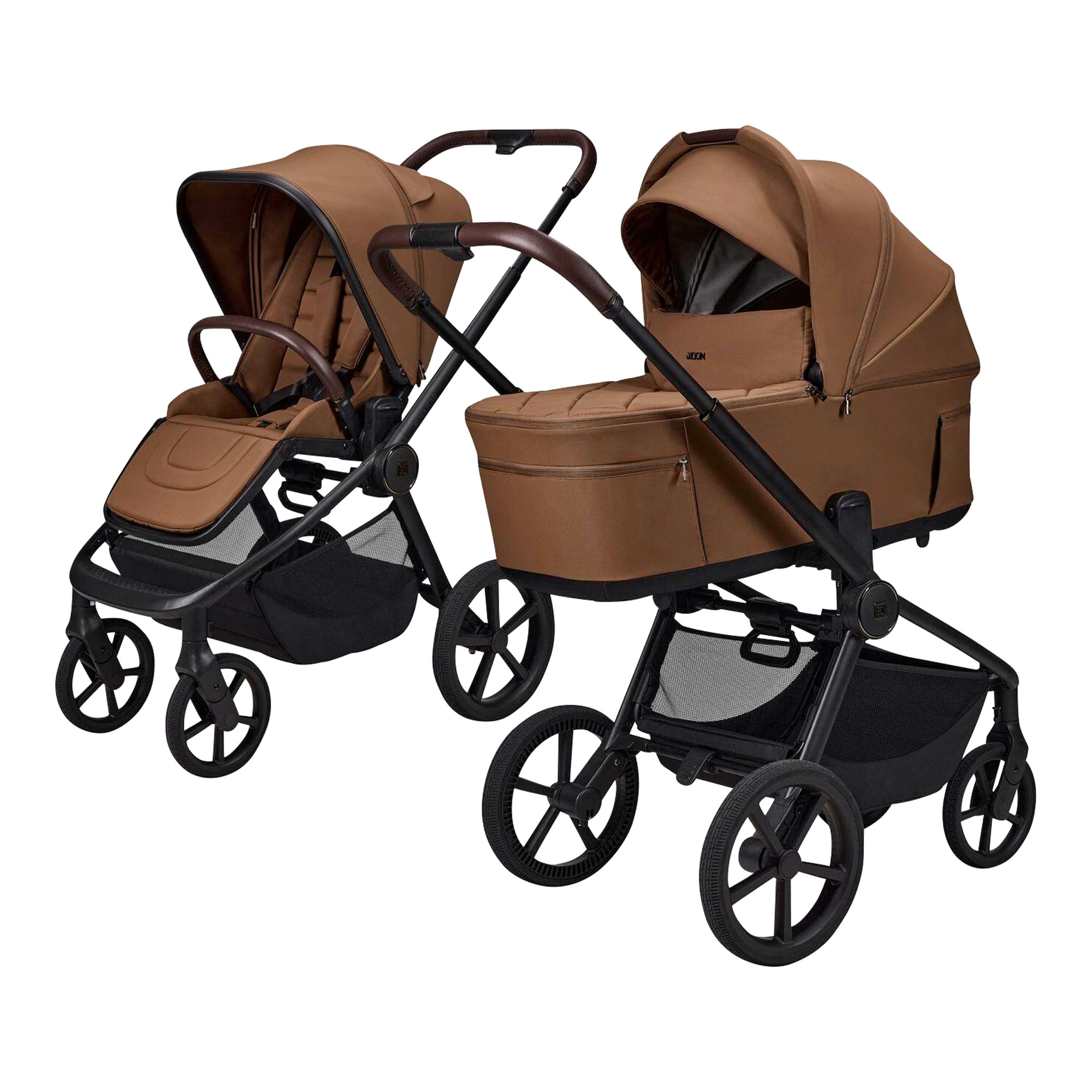 Moon Diamond Kombikinderwagen Resea FOLD Trio-Set inkl. Babyschale Cosmo 2.0 braun