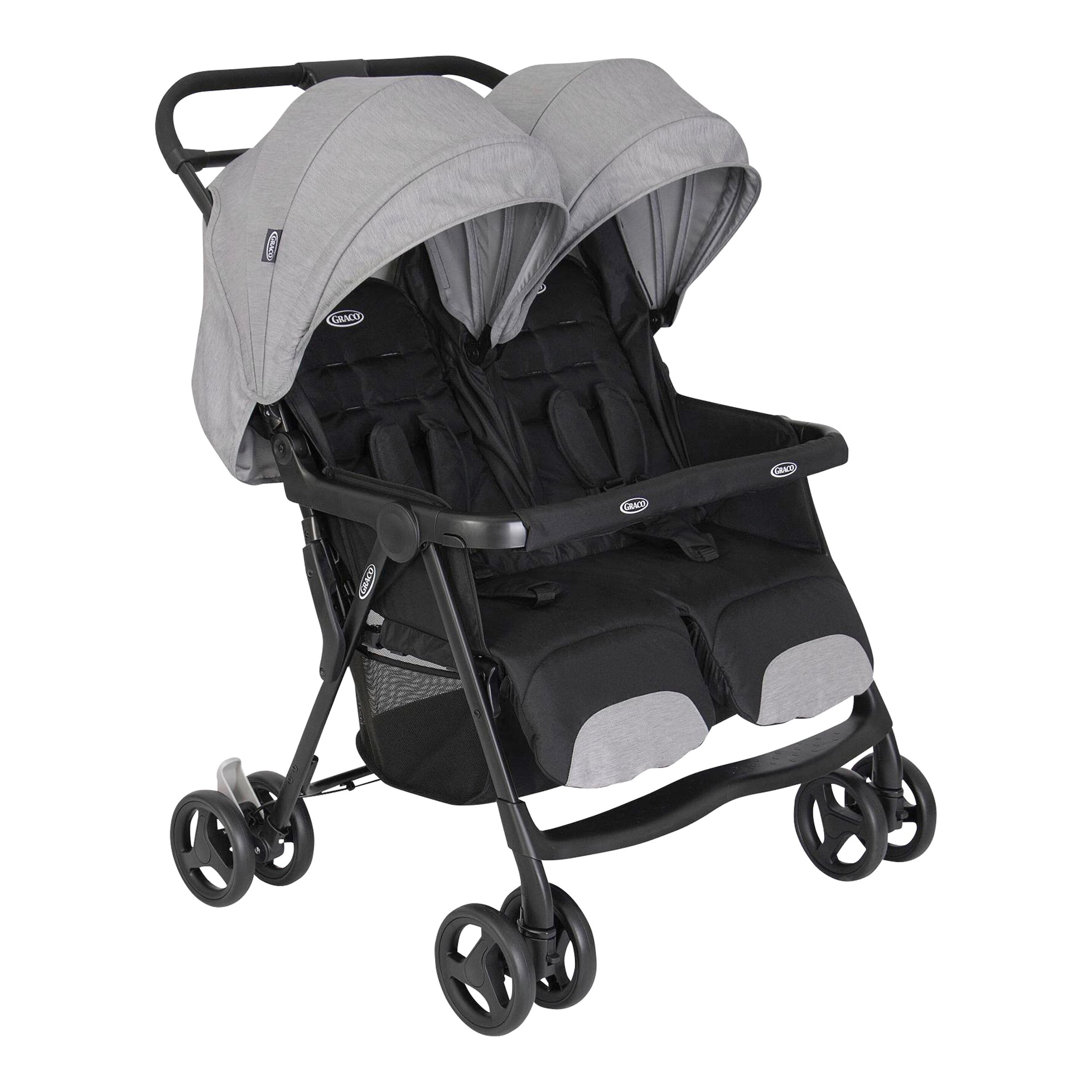 Graco Poussette double Duorider steeple gray