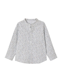 Jungen Hemd mit Stehkragen und Blumenmuster