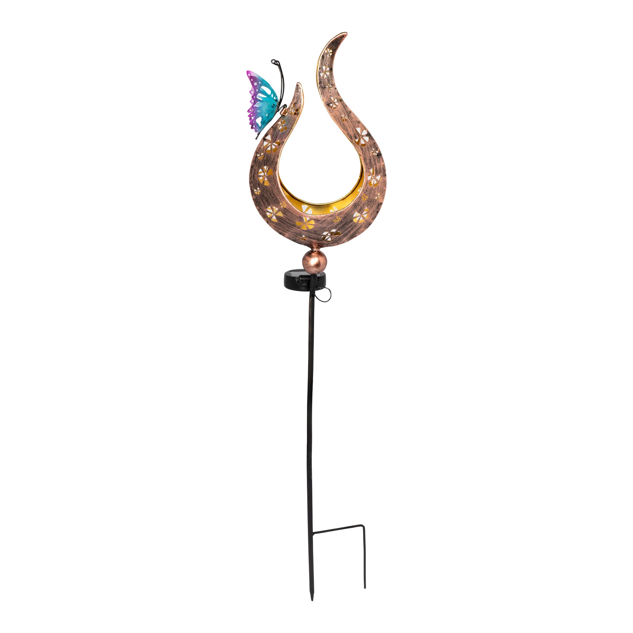 Solar-LED-Gartenstecker „Flammenschmetterling“