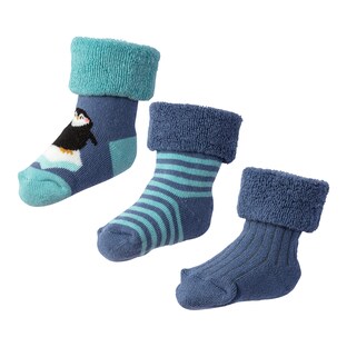 Lot de 3 paires de chaussettes nouveau-né pingouin