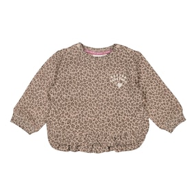 Sweatshirt Leoprint Rüschen