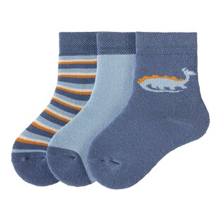 Lot de 3 paires de chaussettes en éponge dino