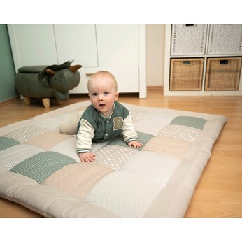 Krabbeldecke & Laufgittereinlage Waffelpiqué 120x120 cm