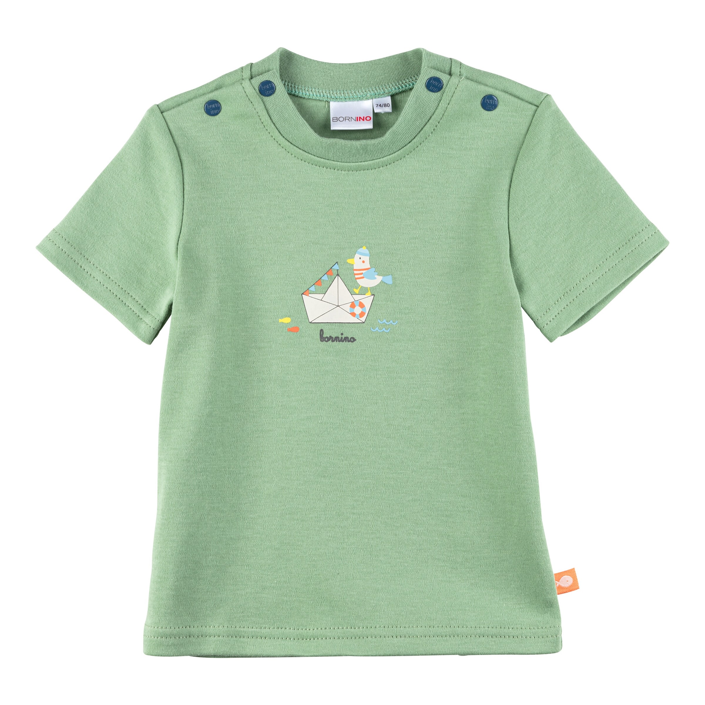 Bornino Summer Beach T-Shirt Papierboot Möwe