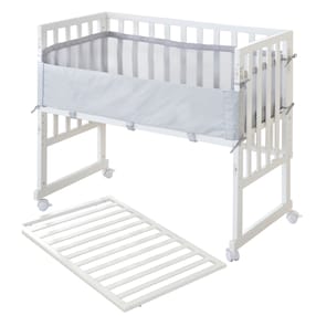 Stuben- & Beistellbett 3in1 mit Barriere roba Style grau