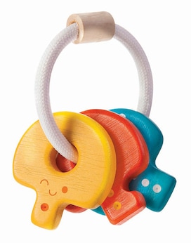 Rassel Babyschlüssel bunt