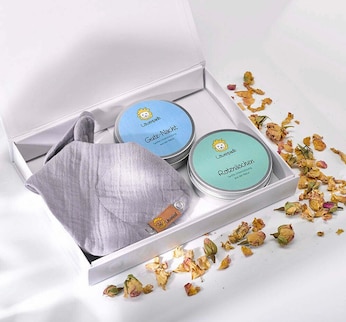 Geschenkbox - Kräuterpads & Halstuch