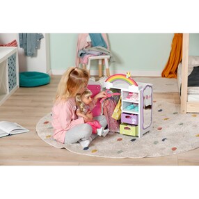 Puppen Schrank Regenbogen