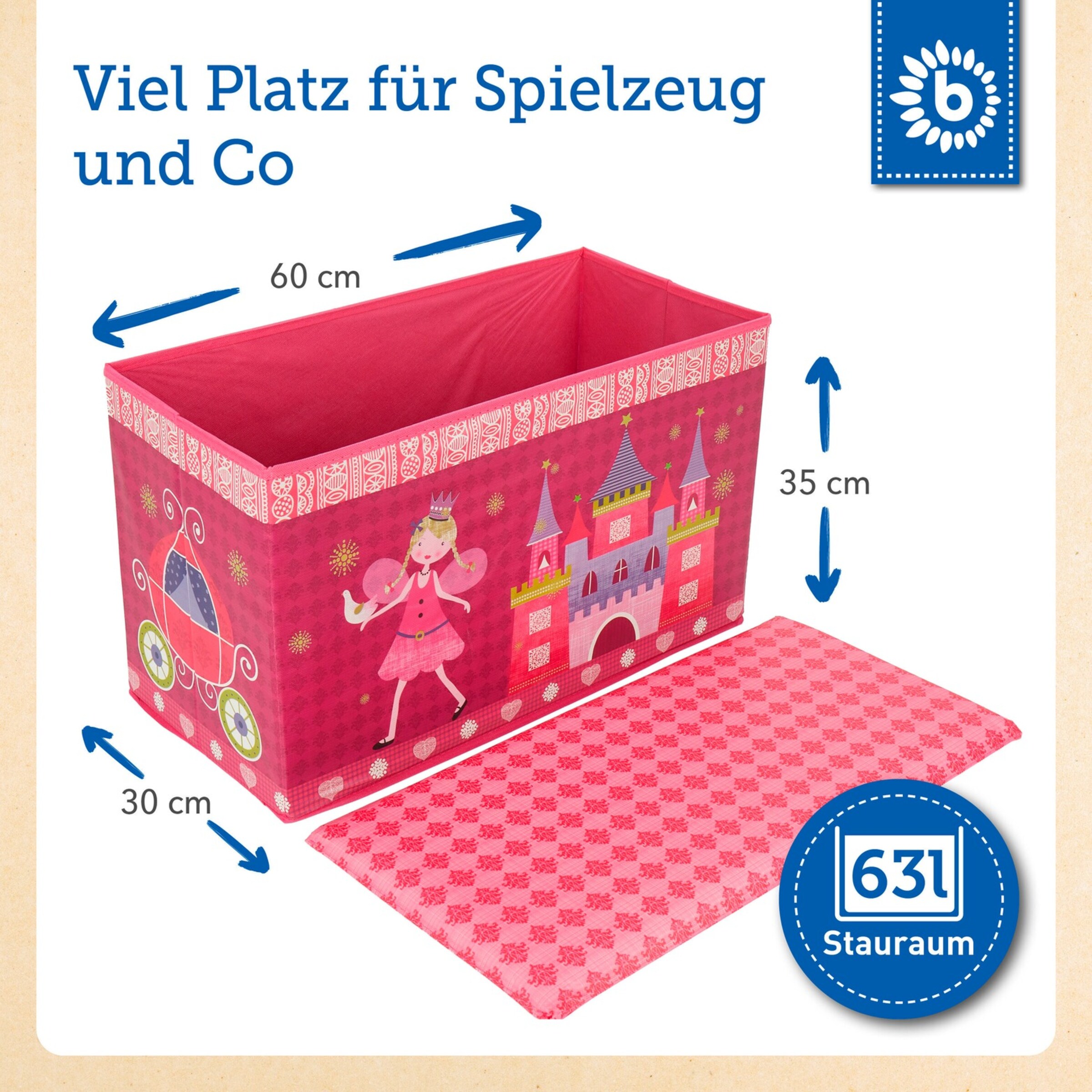Aufbewahrungsbox Mit Deckel – Großer Organizer Für Spielzeug, Kleidung & Mehr (42x32x30 Cm)