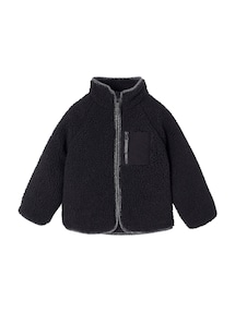 Übergangsjacke aus Teddyfleece mit goldfarbener Paspelierung Mädchen