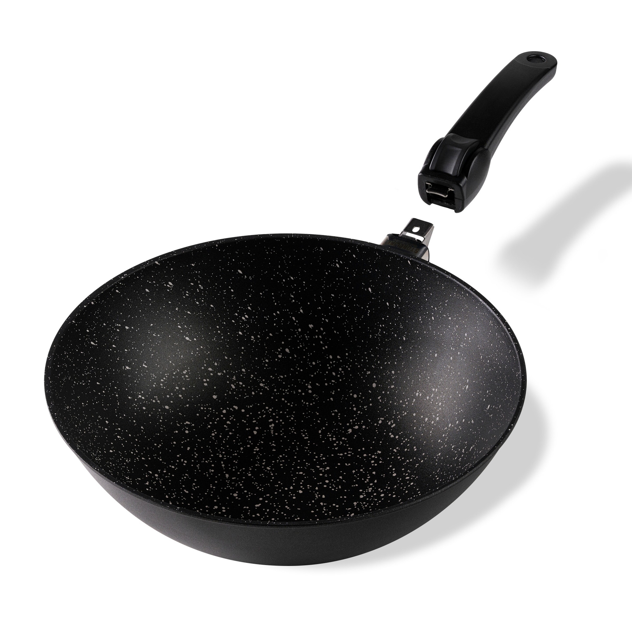 STONELINE® STONELINE STONELINE® Wokpfanne 30 cm, Made in Germany, Kokillenguss, mit abnehmbarem Griff, Induktion geeignet