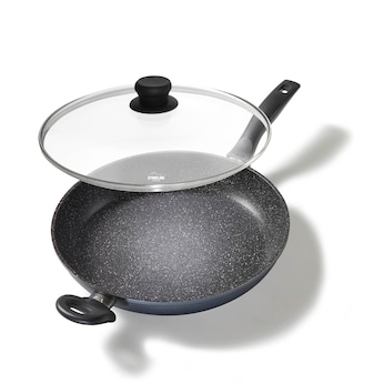 STONELINE Bratpfanne 32 cm | mit Deckel - Schwarz
