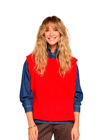 Damen Pullunder mit Wellensaum Wollmix Mama-Tochter-Capsule