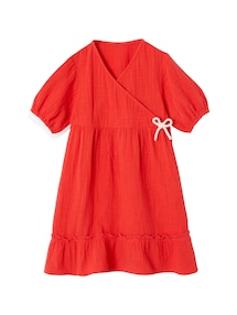 Mädchen Volantkleid mit Wickelausschnitt