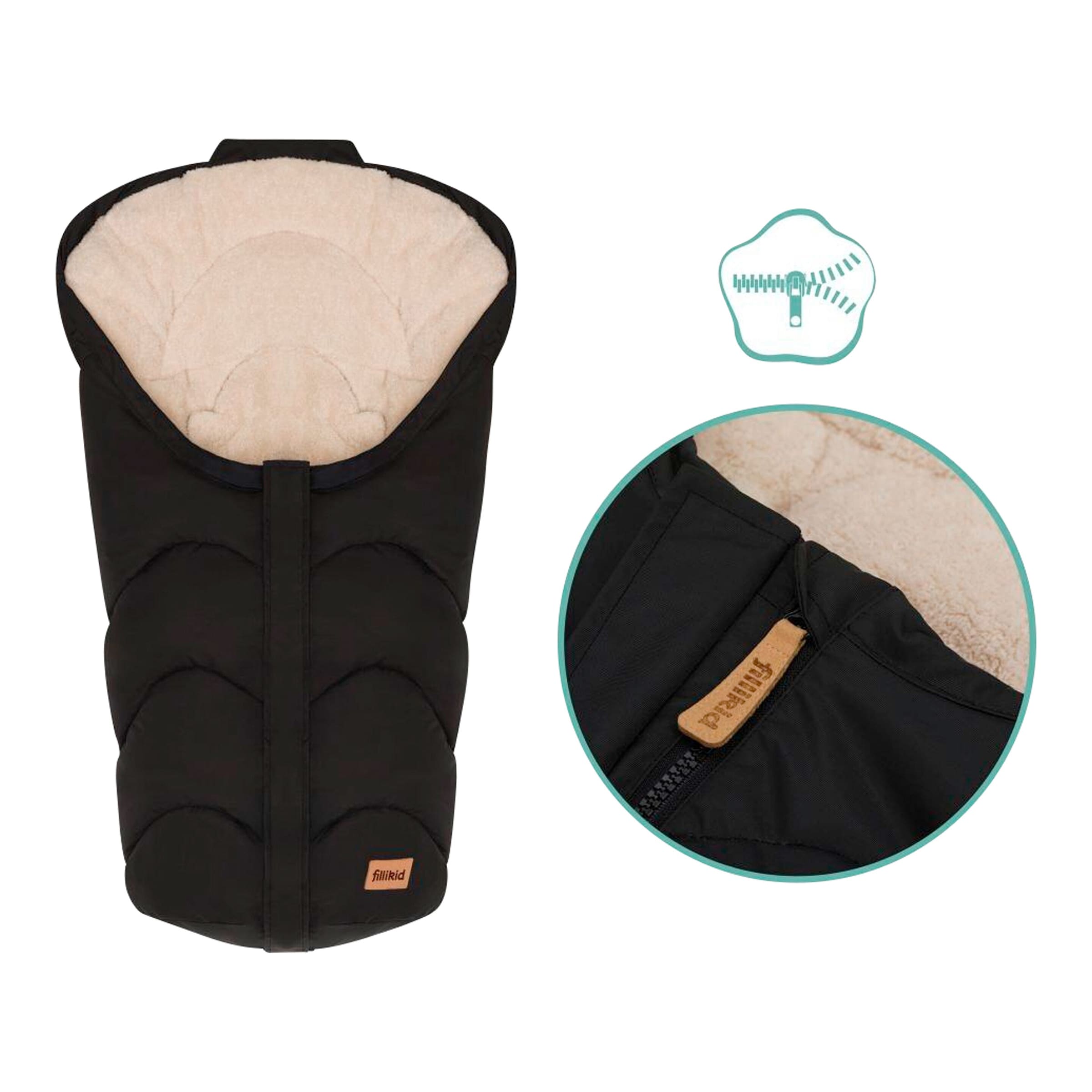 Fillikid Winterfußsack Torre schwarz