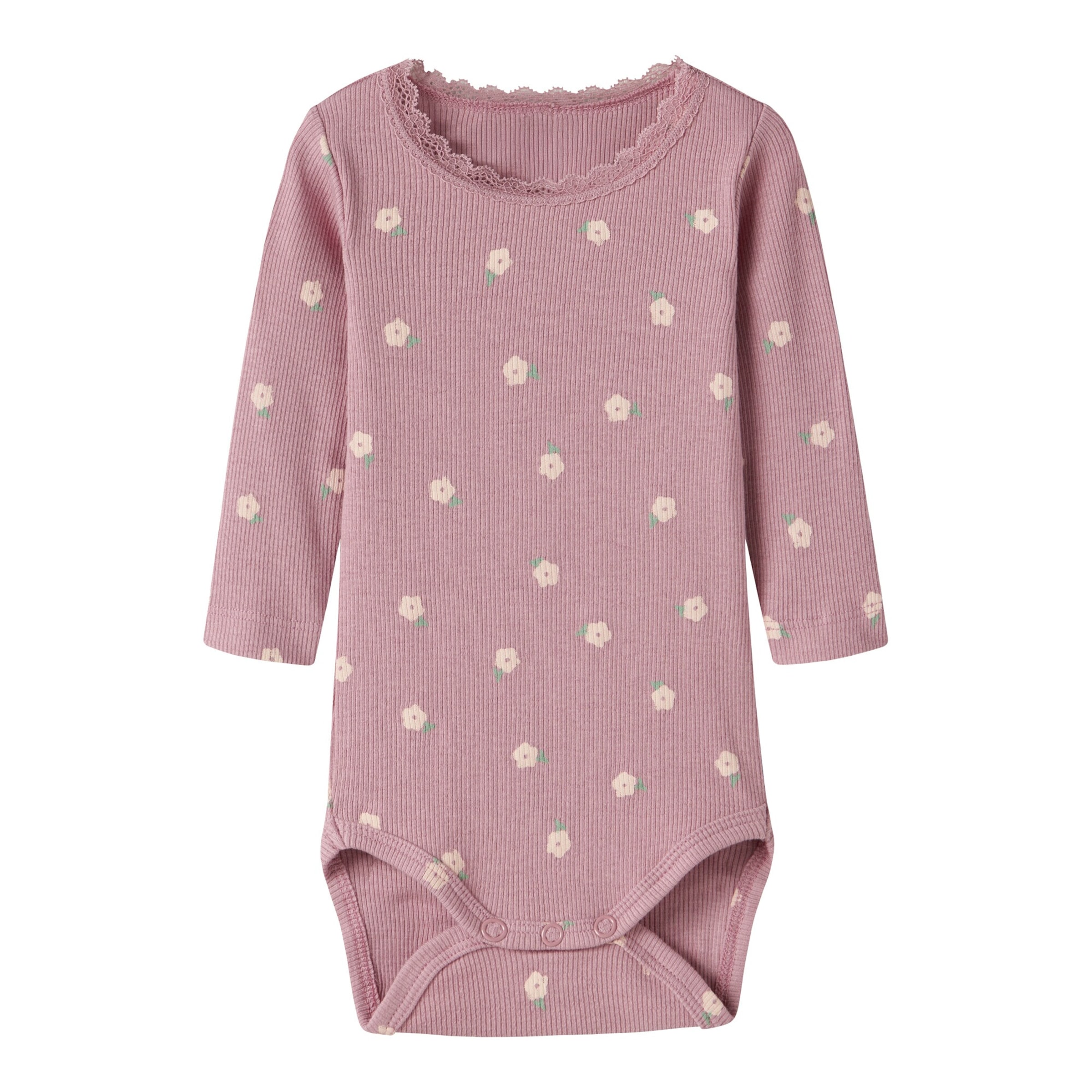 Name It Body langarm Blumen Rippqualität