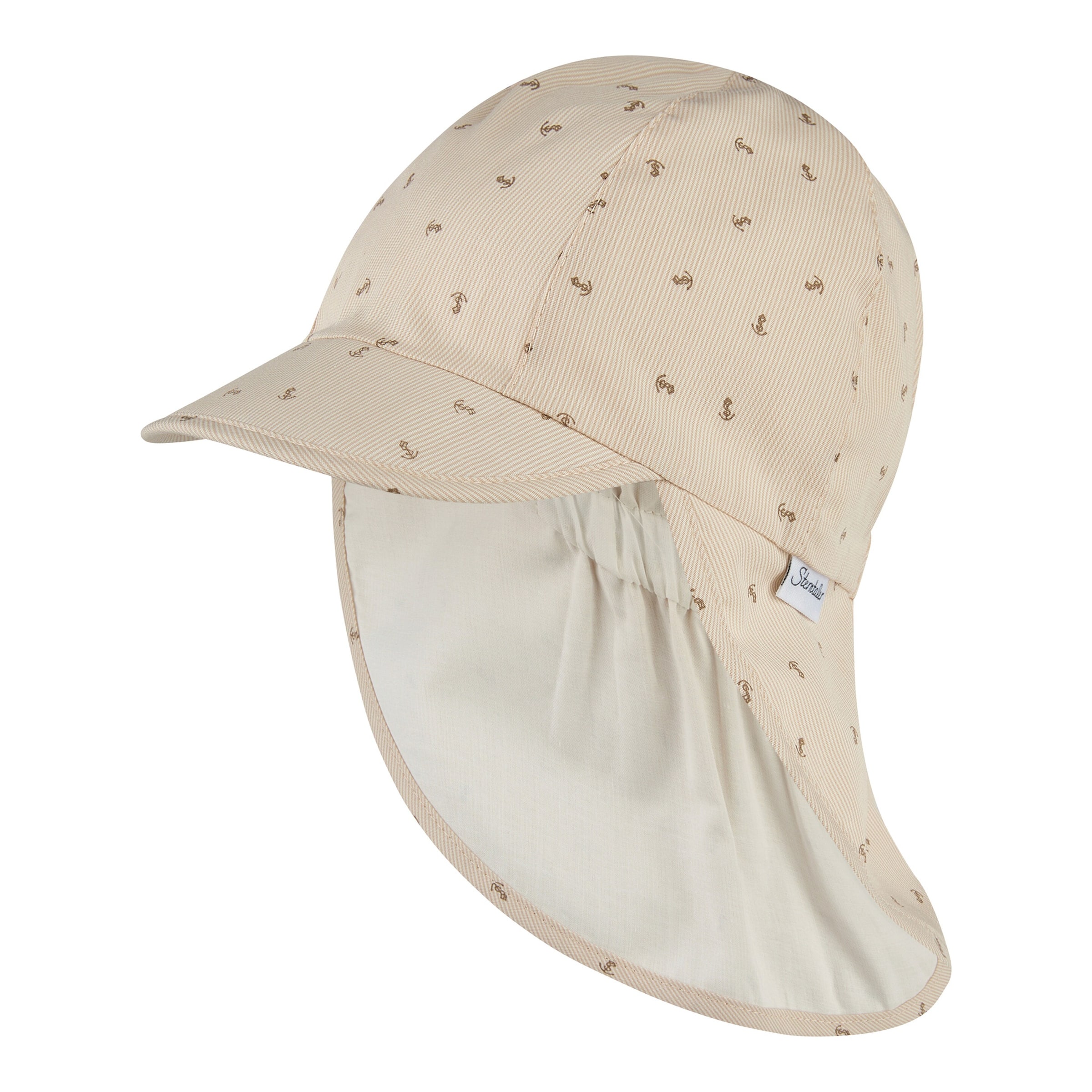 Sterntaler Schirmmütze mit Nackenschutz Ringel Anker