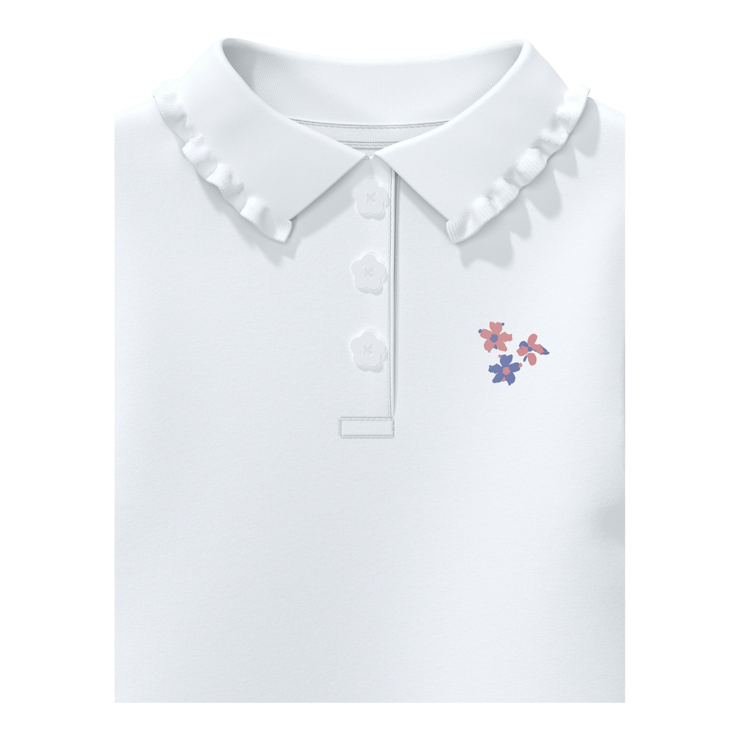 Body langarm mit Kragen Blumen