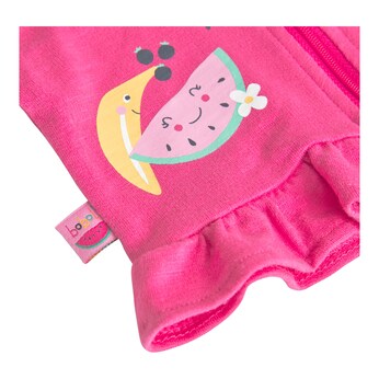 Sweatjacke Früchte Rüschen