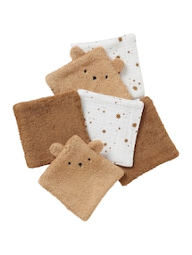 6er-Pack Waschlappen mit Aufbewahrungsbeutel BÄR