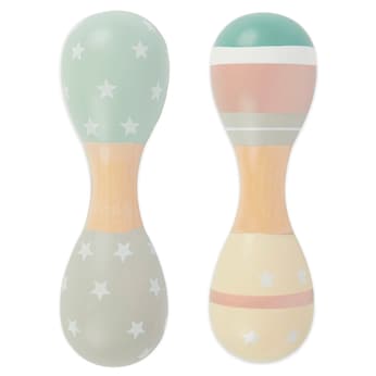 Baby Rassel Holz Star Dust 2er Set