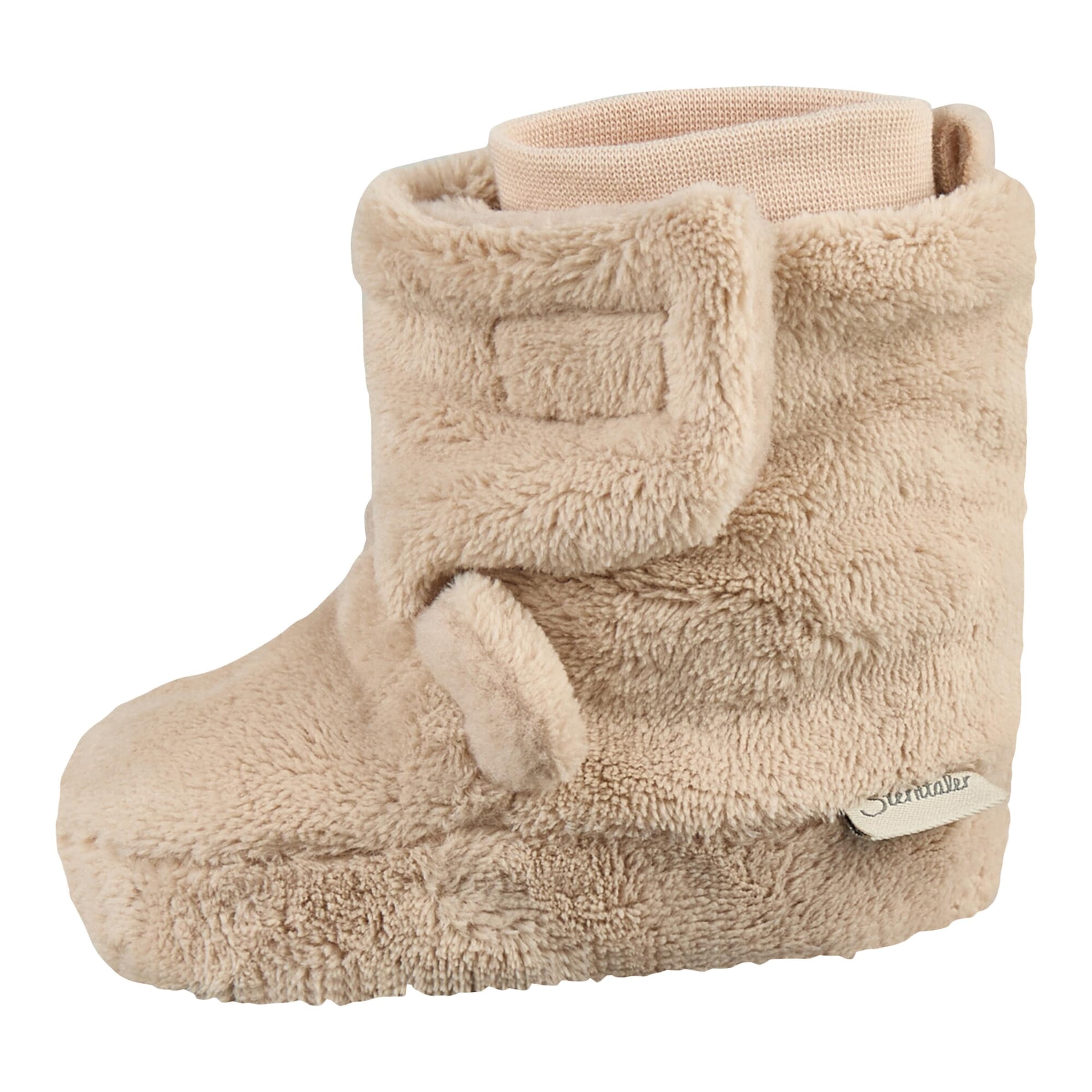 Plüsch-Winterschuhe mit Klettverschluss und Ohren