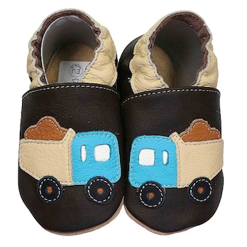 Krabbelschuhe LKW braun