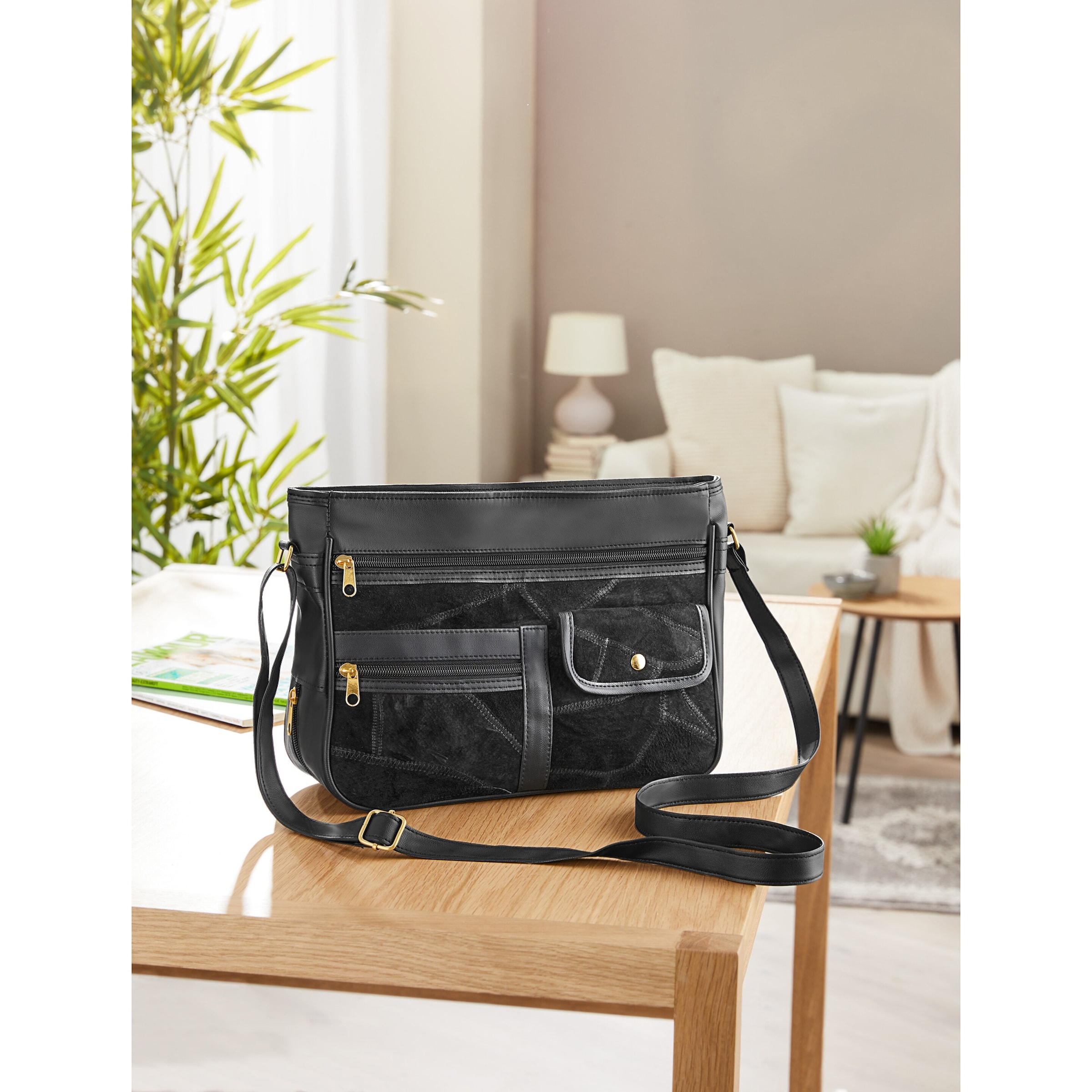 Patchwork-Ledertasche „Irmgard“