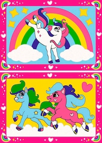 Zauberponys mit Regenbogen