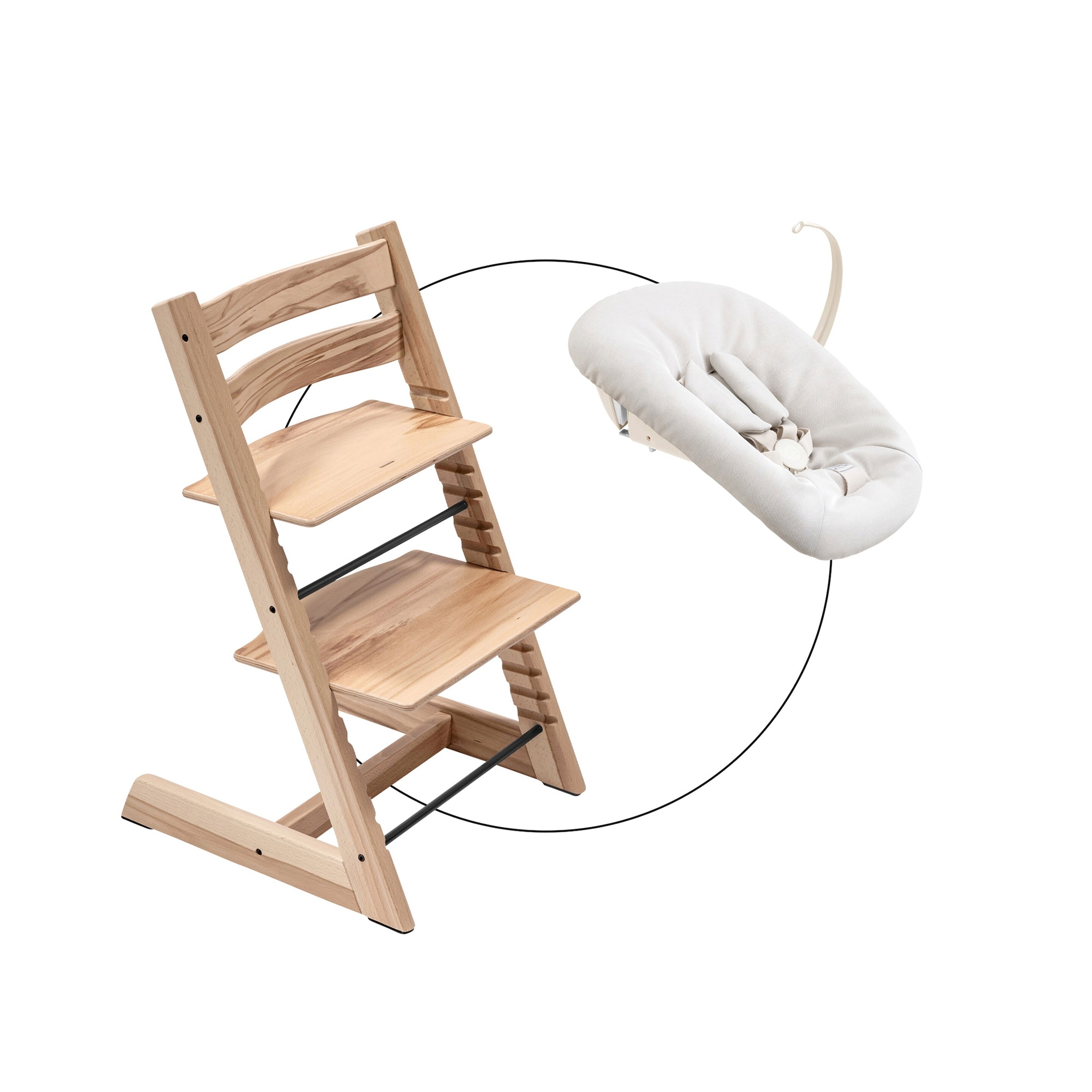Stokke® Tripp Trapp® Bundle Treppenhochstuhl inklusive Newbornset Vanilla White