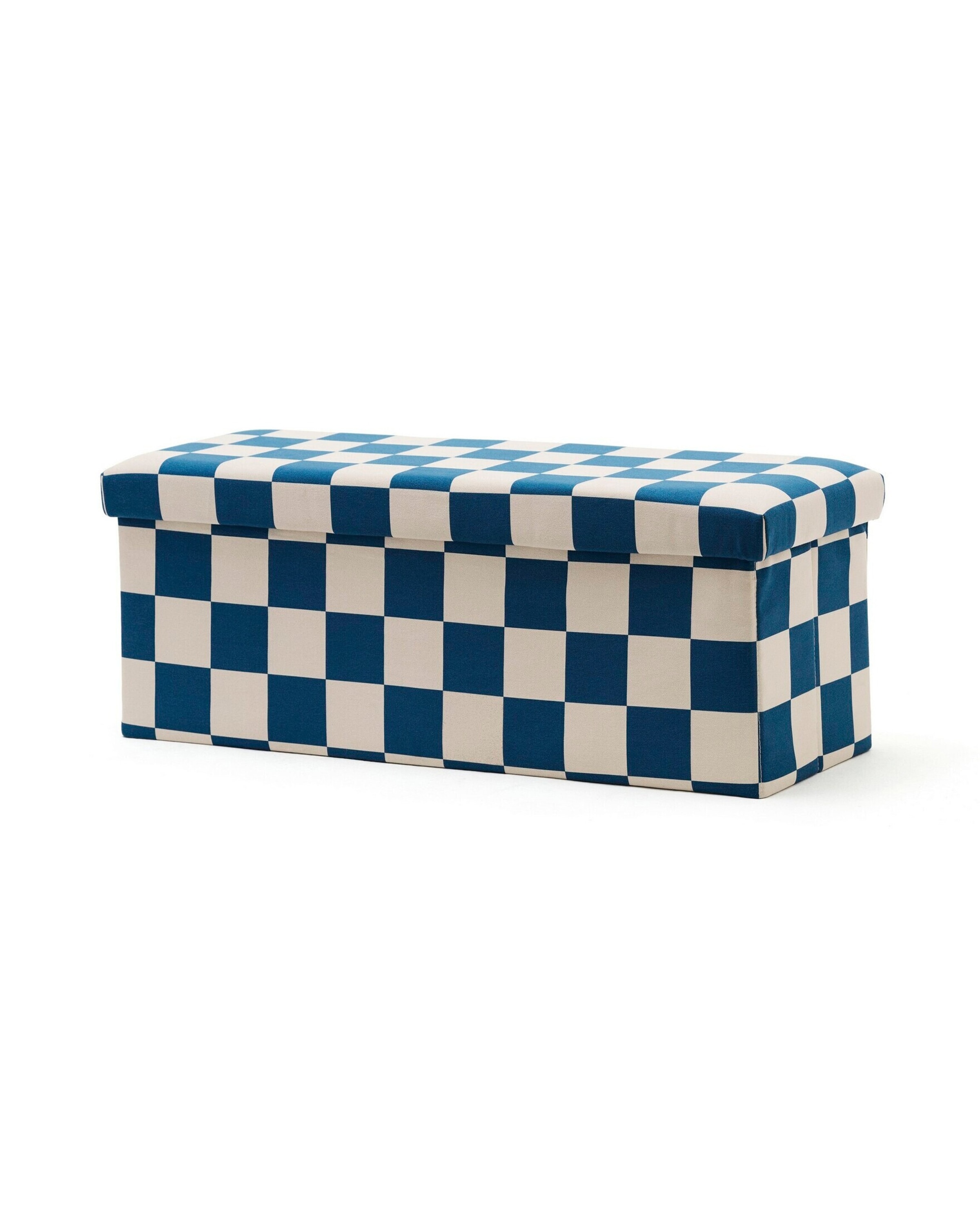 Kids Concept Sitzbank mit Stauraum Karo blau