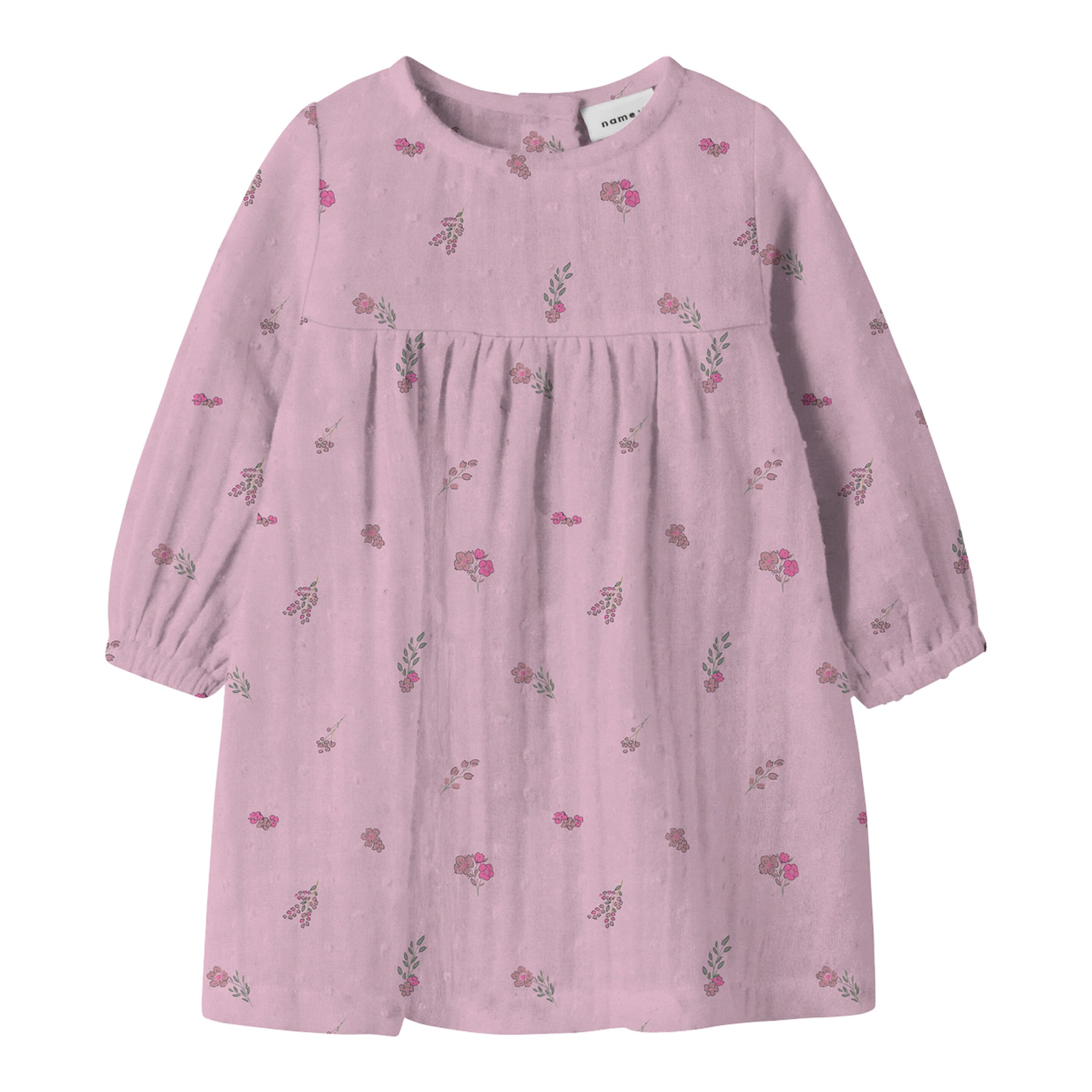 Name It Musselin-Kleid langarm Blumen