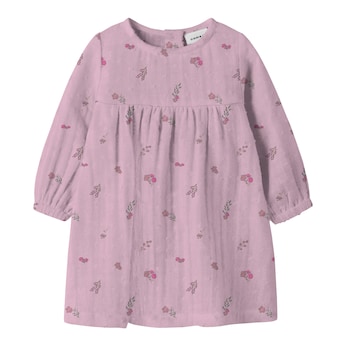 Robe en mousseline à manches longues fleurs