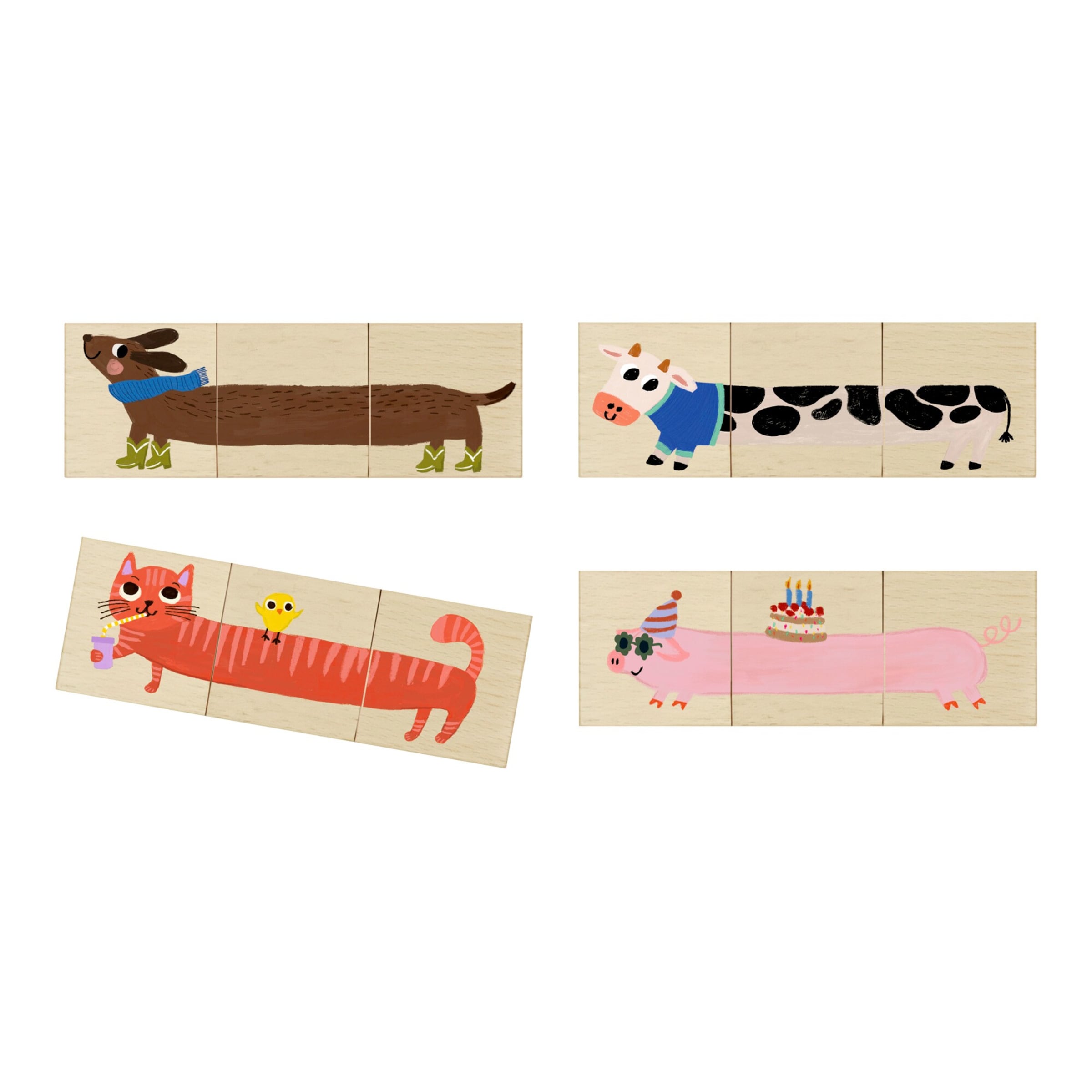 Coppenrath Die Spiegelburg Holz-Dreh-Puzzle mit 4 Tieren
