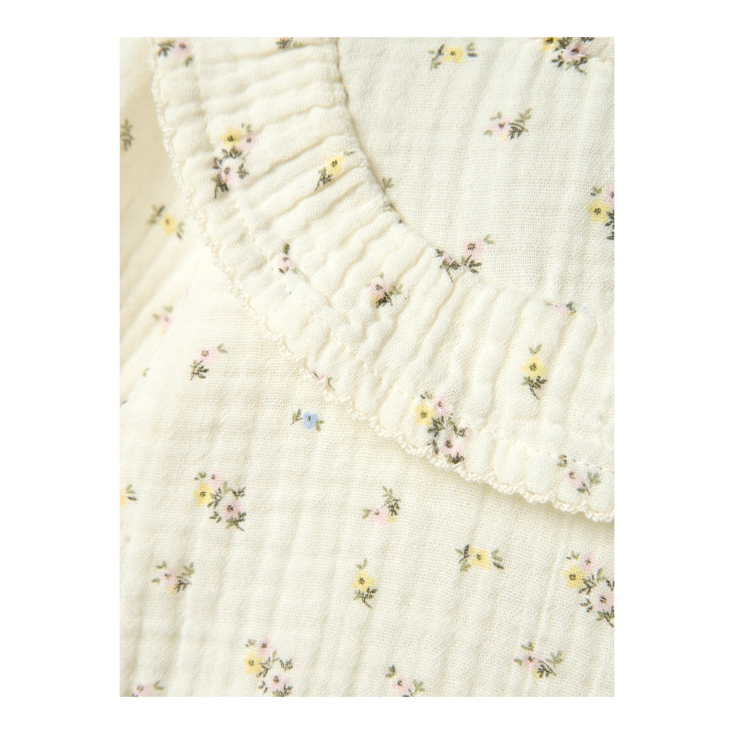 Musselin-Kleid langarm Blumen