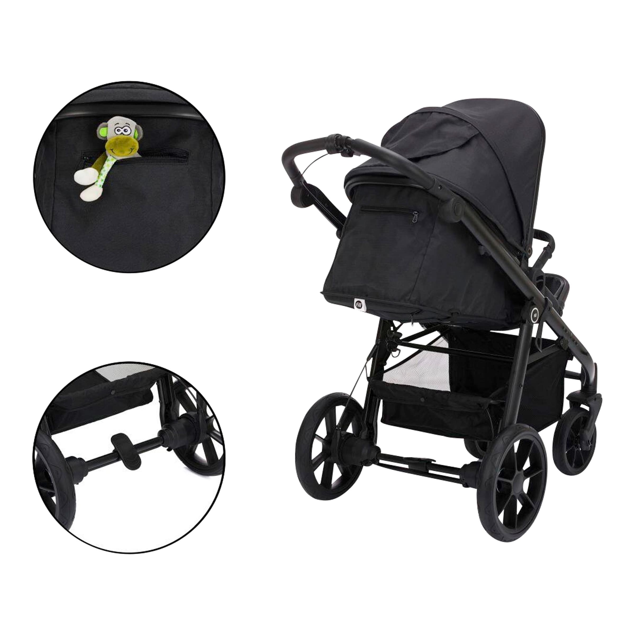 Thumbnail - Fillikid Kinderwagen Voyager schwarz